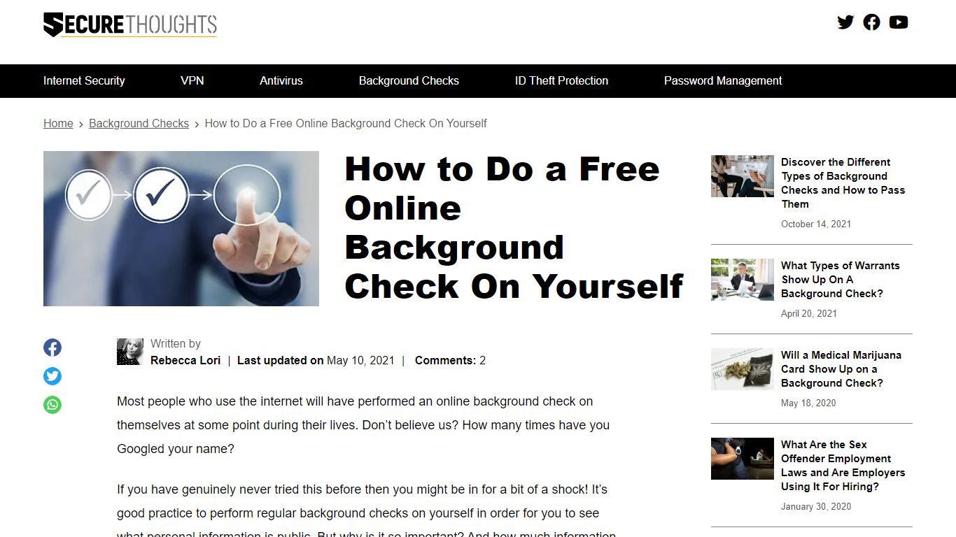 How to Do a Free Online Background Check On Yourself